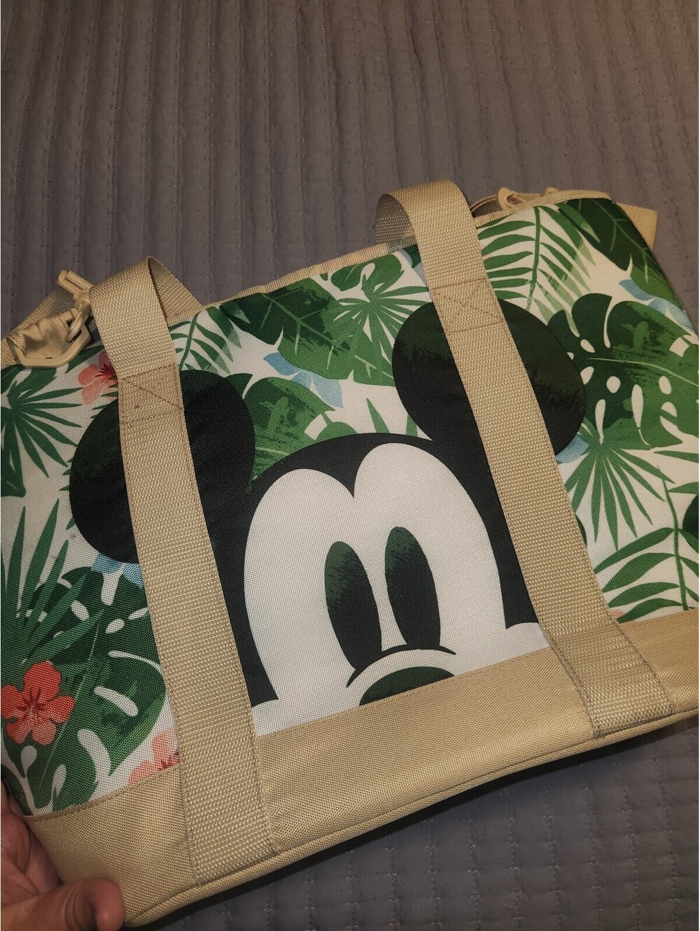 Mickey and Minnie Tropical Print Cooler Tote Bag